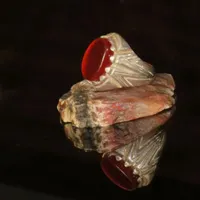 انگشتر نقره عقیق سرخ   ، دستساز