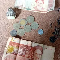 چندتا سکه قدیمی وسکه الیزابت واسکناس