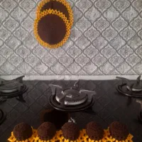 رومیزی دستگیره درب شیشه بافتنی زیبا
