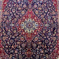 فرش دستبافت 12متری کف سرمه ای اعلا مشهد|فرش|مشهد, بهشت|دیوار