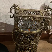 سطل و دستمال کاغذی برنز