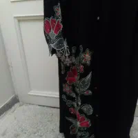 مانتو مجلسی کرپ مشکی گلدوزی یلدا  بزرگ ۴۶-۴۸-۵۰|لباس|تهران, تاکسیرانی|دیوار