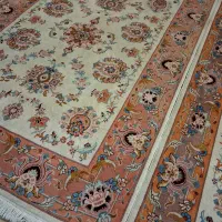 قالیچه دستباف جفت پرده ای ۴متری جفت طرح تبریز