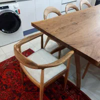 میزناهارخوری ۸ نفره تمام چوب گردو اصل کار دست|میز و صندلی غذاخوری|تهران, الهیه|دیوار
