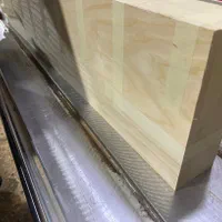 شلف دیواری با پایه مخفی با روکش طبیعی|کتابخانه، شلف، قفسههای دیواری|رشت, لاکان|دیوار