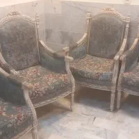 مبل ۷نفره کاجی استیل آبی آسمانی|مبلمان خانگی و میز عسلی|تهران, شکوفه (عبدل آباد)|دیوار