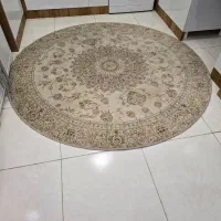 فرش دایره پرتراکم در حد نو خوش بافت،قطر ۱۸۰ سانت