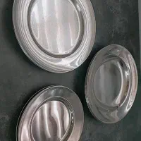 ست بشقاب استیل،جنس خوب و محکم