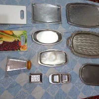 تعدادی ظرف نوستالژیک ملامین ،استیل یکجاباهم .بهشهر|کلکسیون اشیاء عتیقه|ساری, |دیوار