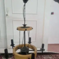 دو عدد لوستر چوبی