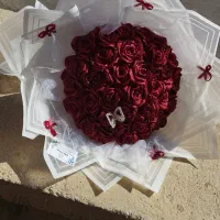 دسته گل روبانی