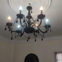 لوستر کریستال مشکی ساده