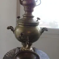 سماور زغالی برنج(برند الوند اصلی)|کلکسیون اشیاء عتیقه|نوشهر, |دیوار