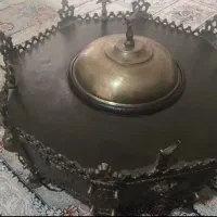 منقل ۶ ضلعی قدمت دار برنج شاهنشاهی عطیقه