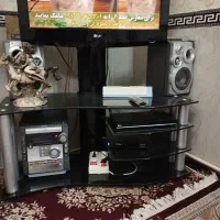 میز تلویزیون شیشه ای سالم