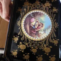 تنگ جام اگرمن بستنی خوری سرمه ای با سینی نو|ظروف سرو و پذیرایی|اصفهان, شاه پسند|دیوار