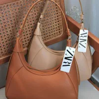 کیف زنانه پارچه چرم مصنوعی ترک دوخت داخلی