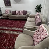 مبلمان ۸نفره کاملا سالم با پارچه بسیار تمیز|مبلمان خانگی و میز عسلی|ساری, |دیوار