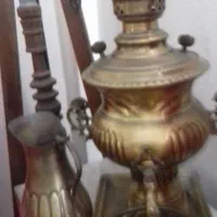 ست کامل سماور برنجی همراه با کاسه قوری  سینی پارچ|صنایع دستی و سایر لوازم تزئینی|گرگان, |دیوار