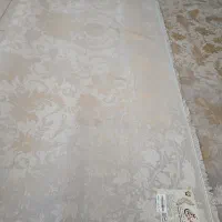 فرش ابریشم زرنگار طلایی ۱۲۰۰ شانه اندیشه کاشان|فرش|شیراز, باغ تخت|دیوار