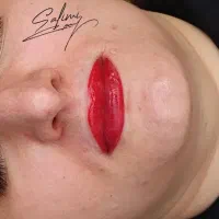 فیبروز،تاتوچشم و لب