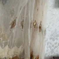 پرده پذیرایی گلدوزی برجسته|پرده، رانر، رومیزی|مشهد, طلاب|دیوار