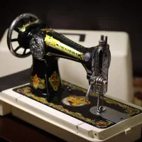 چرخ خیاطی قدیمی (اصلا استفاده نشده)