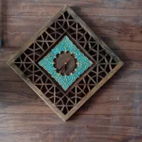 ساعت دیواری چوبی