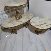 ۳عدد میز جلومبلی برنجی بیضی و دایره برنزی|مبلمان خانگی و میز عسلی|مشهد, آزادشهر|دیوار
