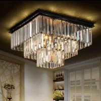 لوستر الماس. کریستالی مدل تینا مربع. AC light|لوستر و چراغ آویز|تهران, پارک شهر|دیوار