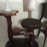 میز تلفن چوبی