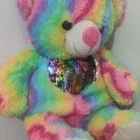 عروسک خرس بزرگ آبرنگی مشخصات