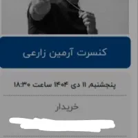 یک عدد بلیط کنسرت ارمین