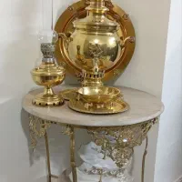 سرویس سماور برنجی میز گلدان ساعت