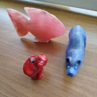 عتیقه سنگ لاجورد مرجان قرمز مرمر صورتی