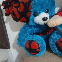 خرس ابی رنگ کلاه دار کاملا نو