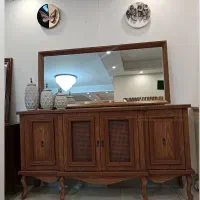 آینه کنسول و میز TVمدل بلوط|بوفه، ویترین، کنسول|رشت, استقامت ۱|دیوار