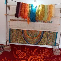 قالیچه ابریشم نیمه کاره|فرش|میاندوآب, |دیوار