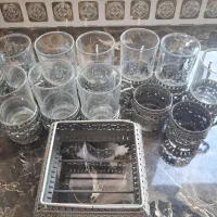 دو دست فنجان با قندان شیک و قشنگ