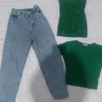 شلوار جین کراپ تاپ