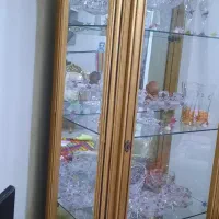 ویترین تمام چوب طلایی|بوفه، ویترین، کنسول|نسیمشهر, |دیوار