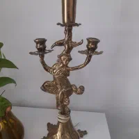 دوعدد  شمعدونی  برنجی  قدیمی