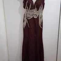 لباس مجلسی رنگ بادمجانی سایز ۳۸