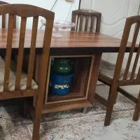 میز ناهارخوری ۴ نفره چوبی با صندلی