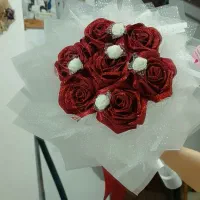 دسته گل و باکس گل روبانی خوش قیمت مناسب ولنتاین