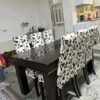 میز نهارخوری و بخاری گازی|میز و صندلی غذاخوری|بندر کنگان, |دیوار