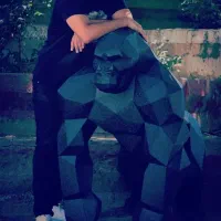 مجسمه فلزی گوریل