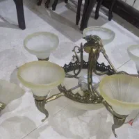 فروش لوستر ۵ شاخه به همراه یک عدد دیوار کوب|لوستر و چراغ آویز|تهران, دهکده المپیک|دیوار
