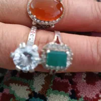 چند عدد انگشتر ودو پلاک ویک زنجیر ویک دستبند  نقره|جواهرات|کرمان, |دیوار