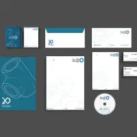 طراحی کارت ویزیت تراکت سربرگ سر نسخه فاکتور لوگو